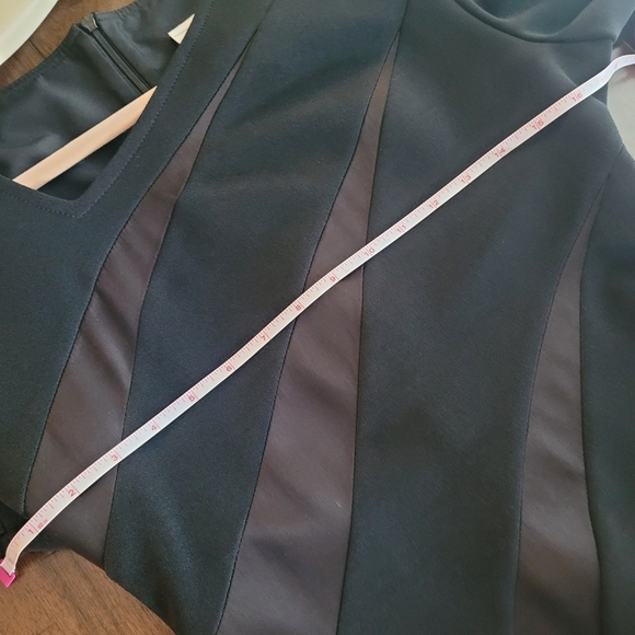 Joseph Ribkoff Vintage Asymmetrical Cut Out Black Dress size 6 - Picture 6 of 10